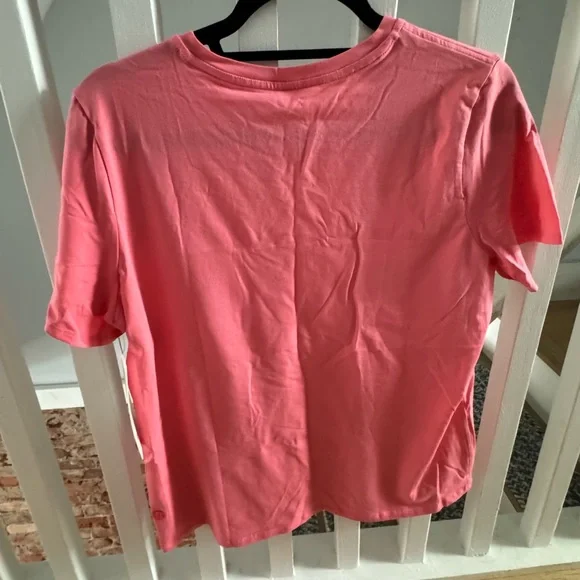 NWT Lululemon Organic Cotton Straight-Hem Crewneck T-Shirt in Sakura Pink, sz L - Picture 4 of 5